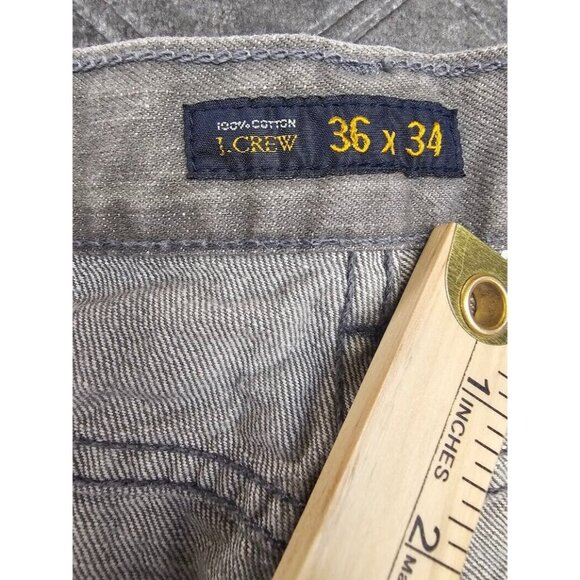 J Crew Jeans Men W36 L32 Grey Denim Jeans 100% Cotton - Picture 5 of 11